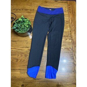 𝅺lucy Womens PowerMax Collection Small Black Blue Yoga Pants Mid Rise Ankle